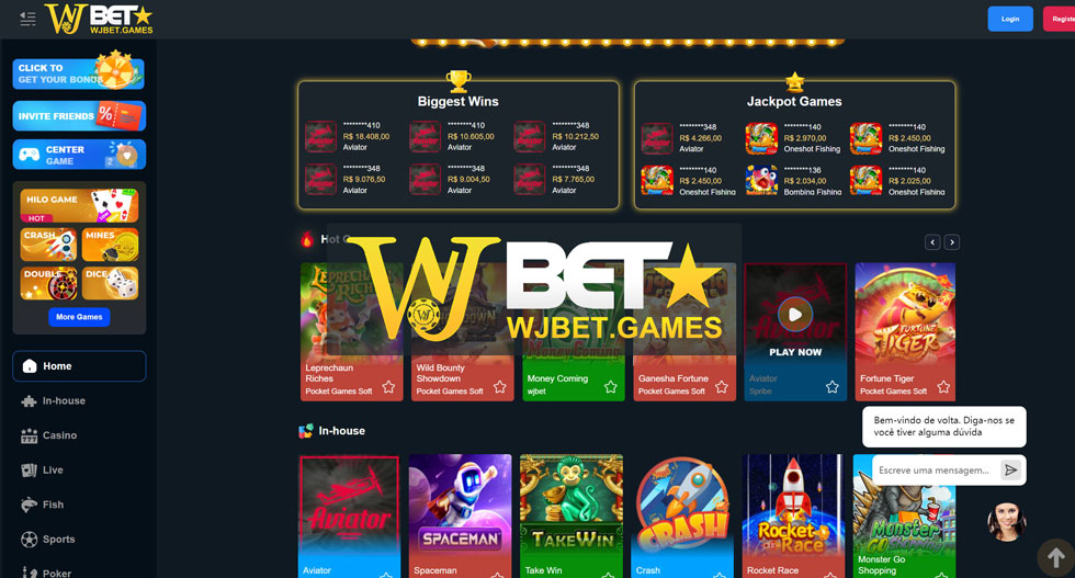 Desenvolvimento do Wjbet Casino