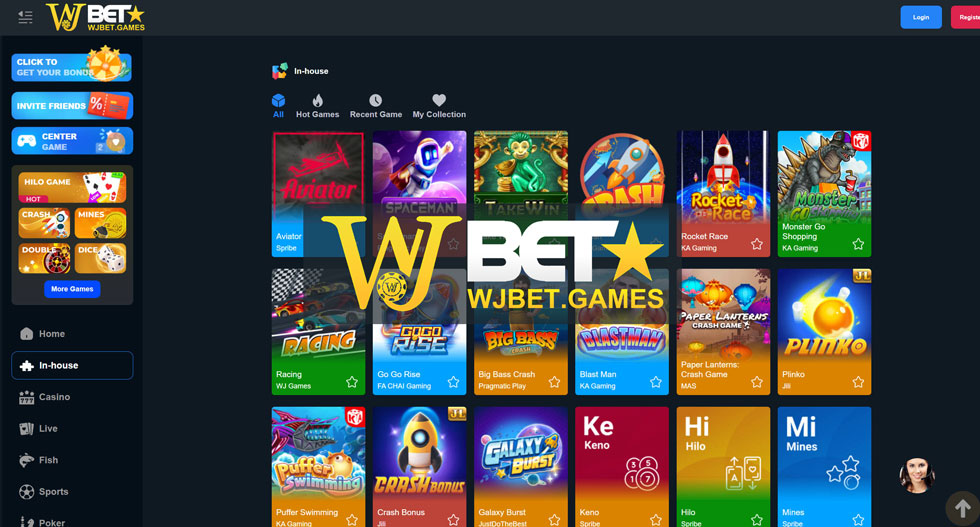 Wjbet Casino para Dispositivos Móveis